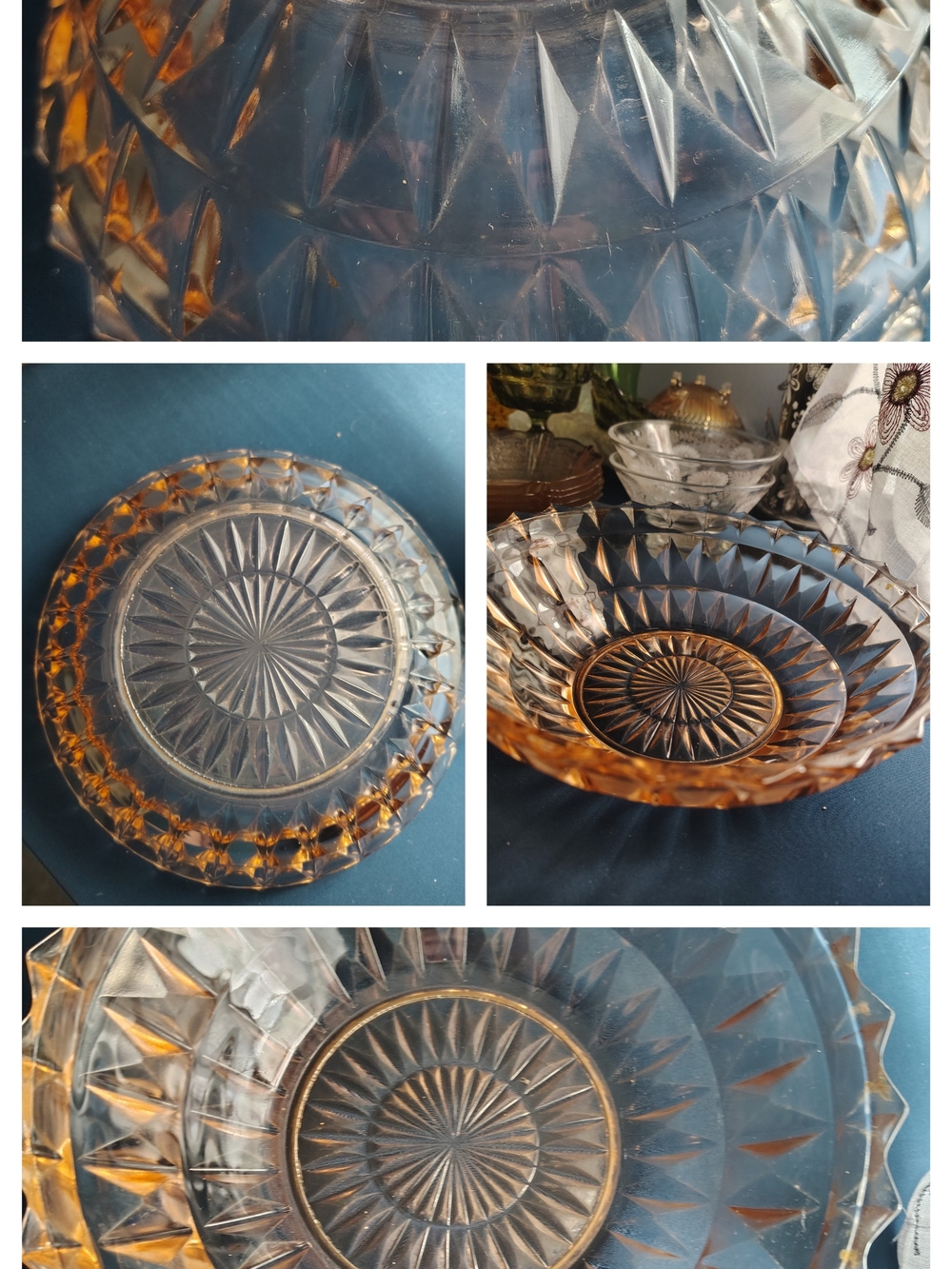Jeannette Glass Windsor Diamond Pattern Pink Depression Glass Serving Bowl